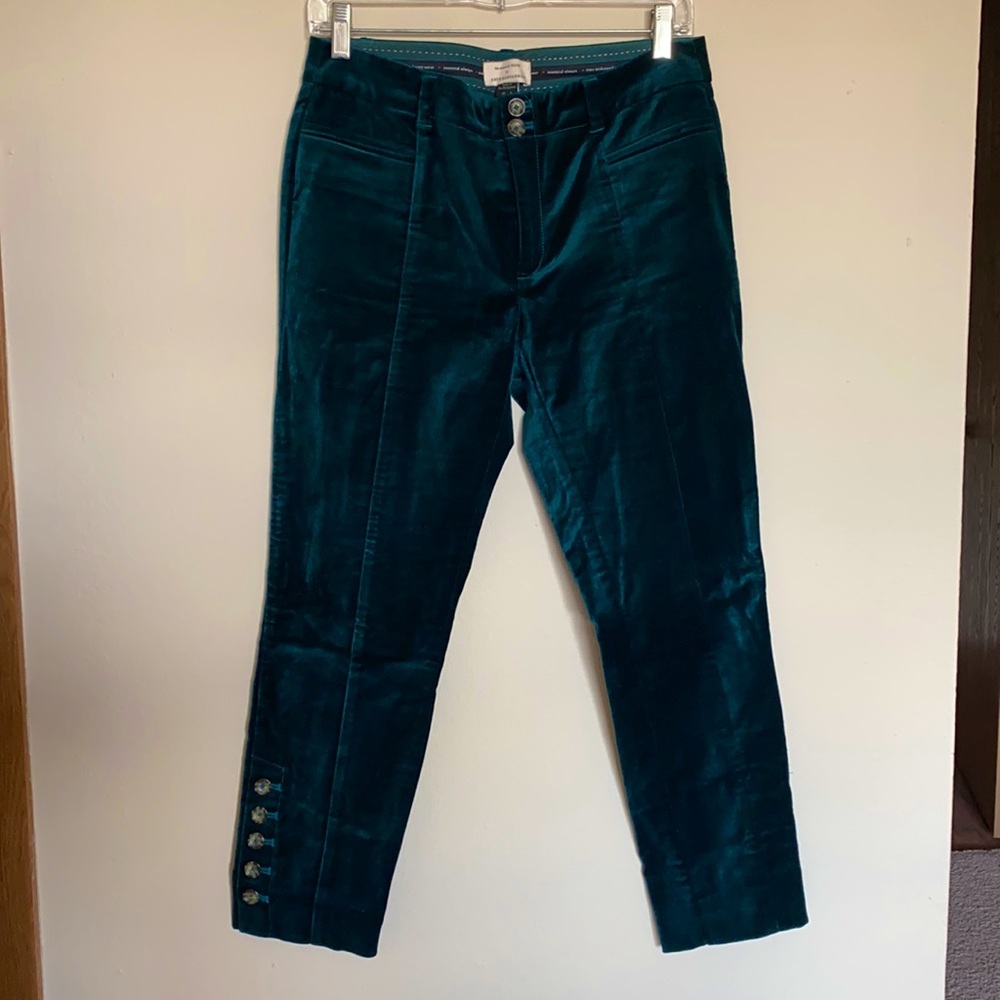 Anthropologie The Essential Velvet Slim Trouser